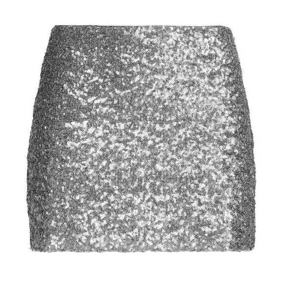 grey sequin mini skirt